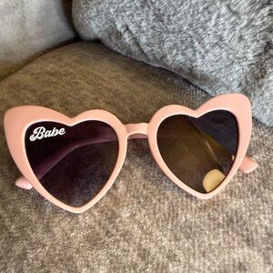 Pink Heart Sunglasses for Women